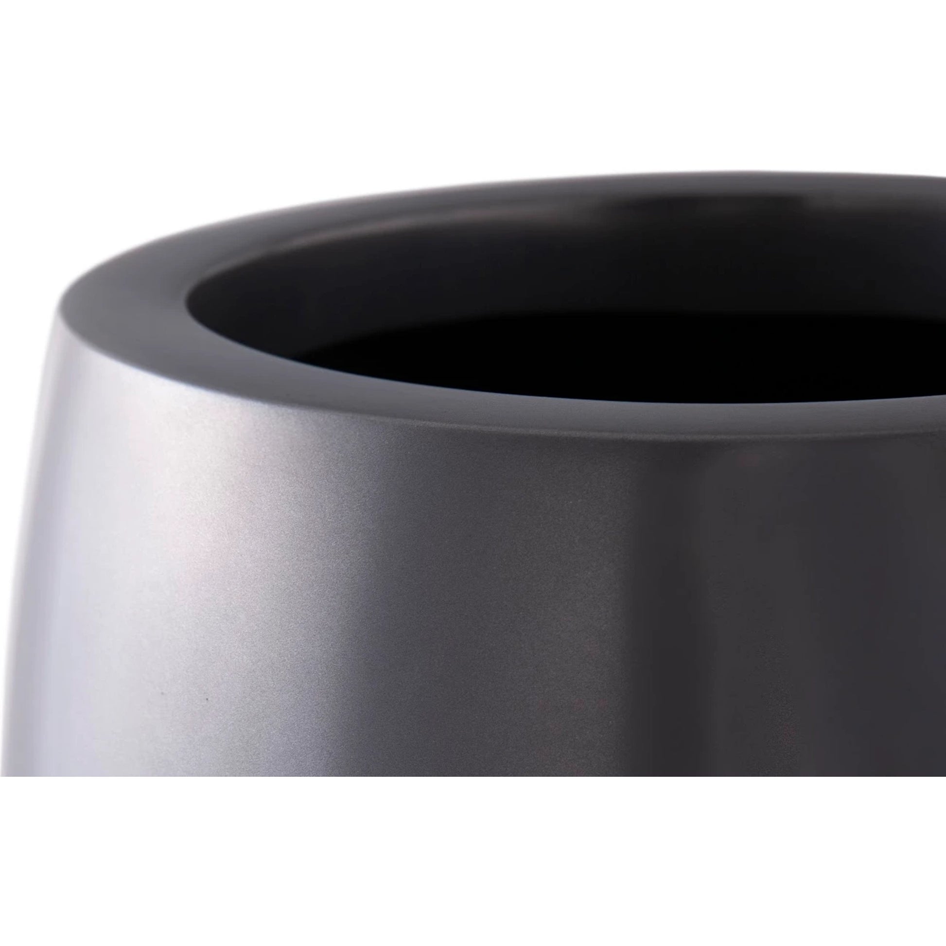 Classic Planter by Phillips Collection in silver and polished aluminum. Made from resin composite in a eclectic & global style.