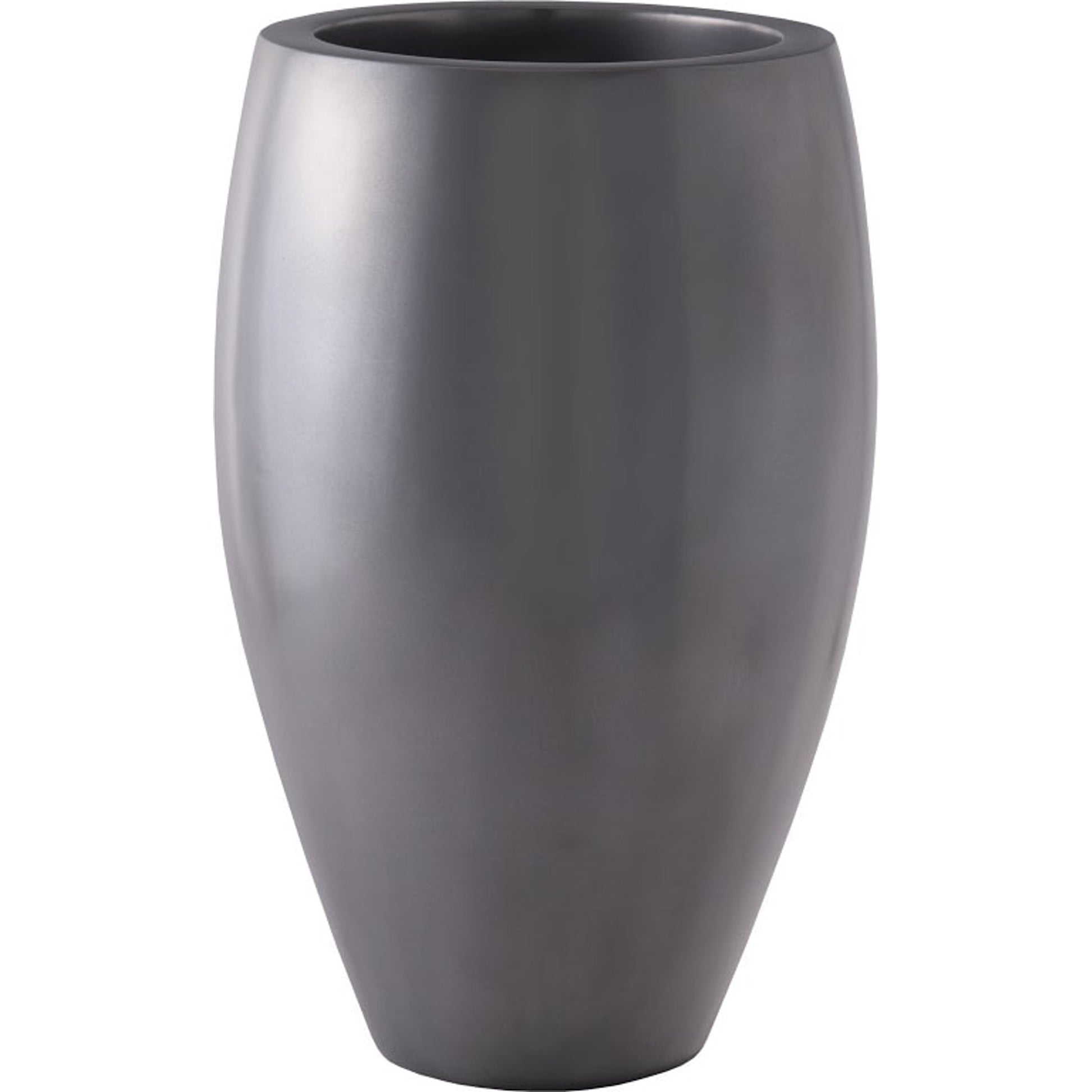 Classic Planter by Phillips Collection in silver and polished aluminum. Made from resin composite in a eclectic & global style.