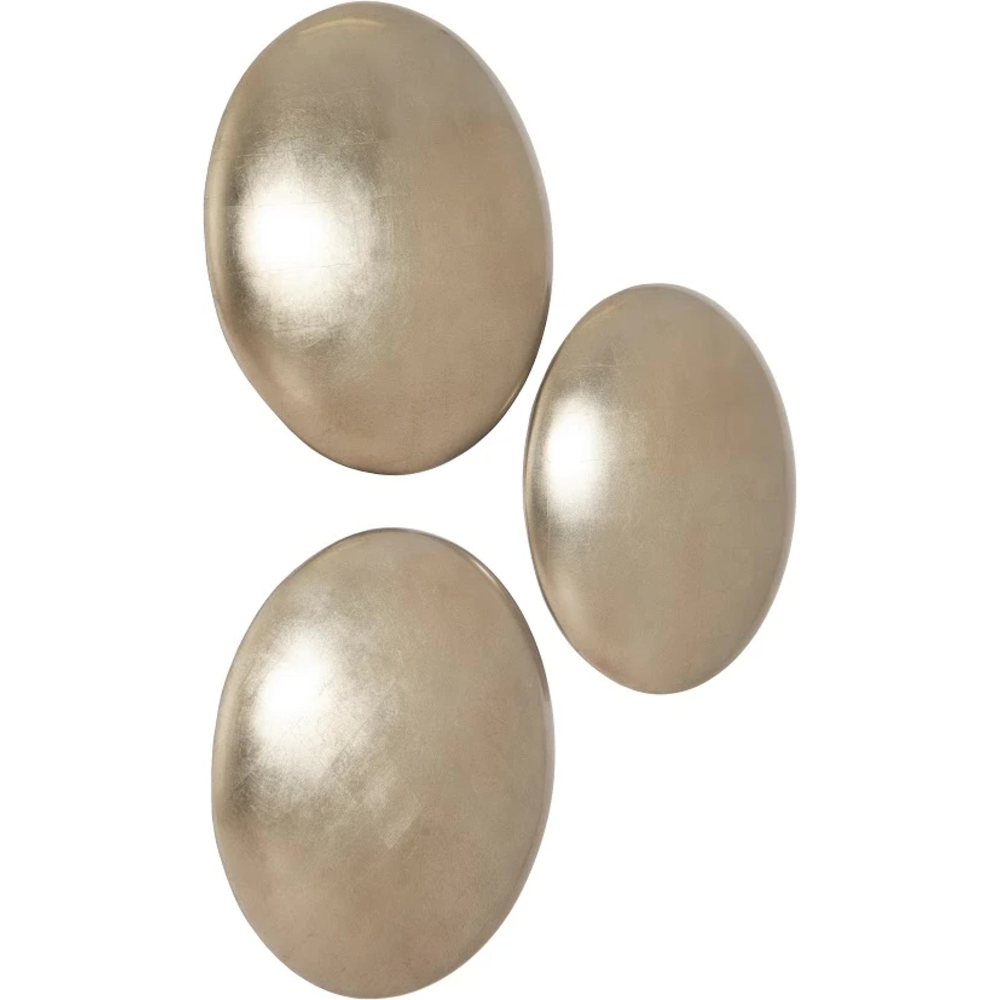 Orb Wall Tiles (Set of 3) by Phillips Collection in gold and gold leaf. Made from resin in a eclectic & global style.