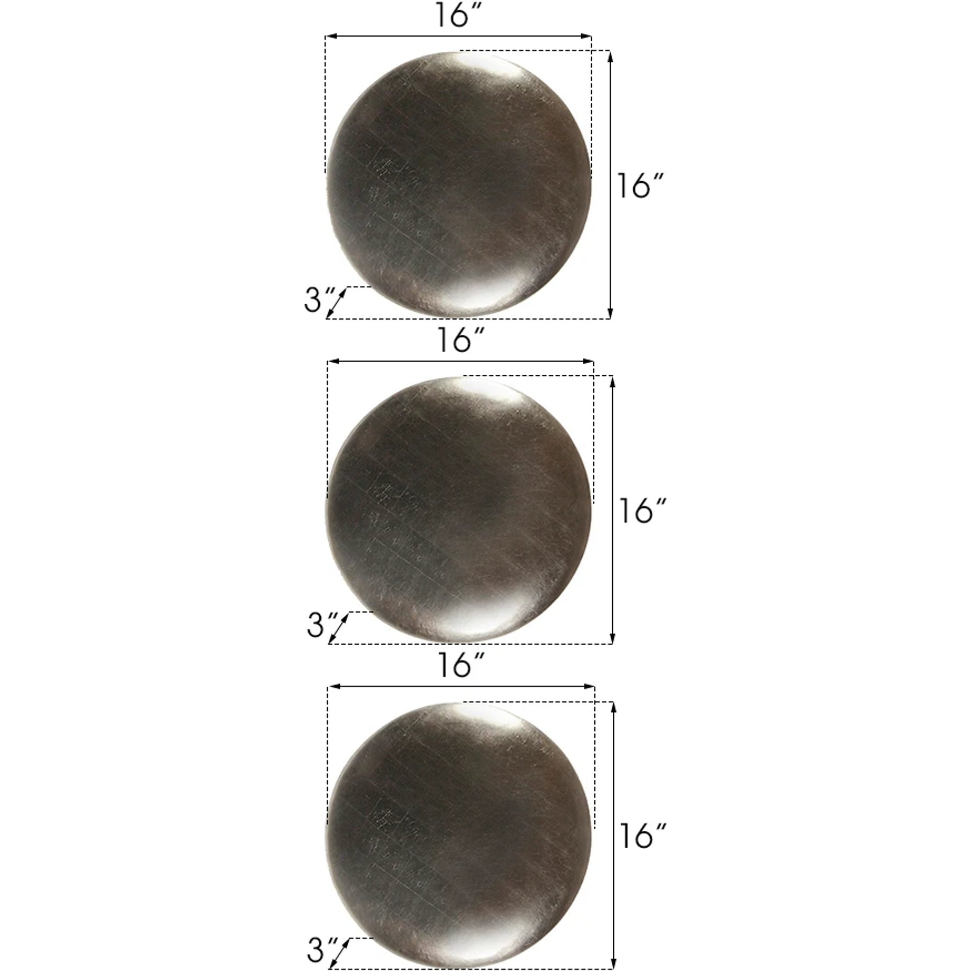 Orb Wall Tiles (Set of 3) by Phillips Collection in gold and gold leaf. Made from resin in a eclectic & global style.