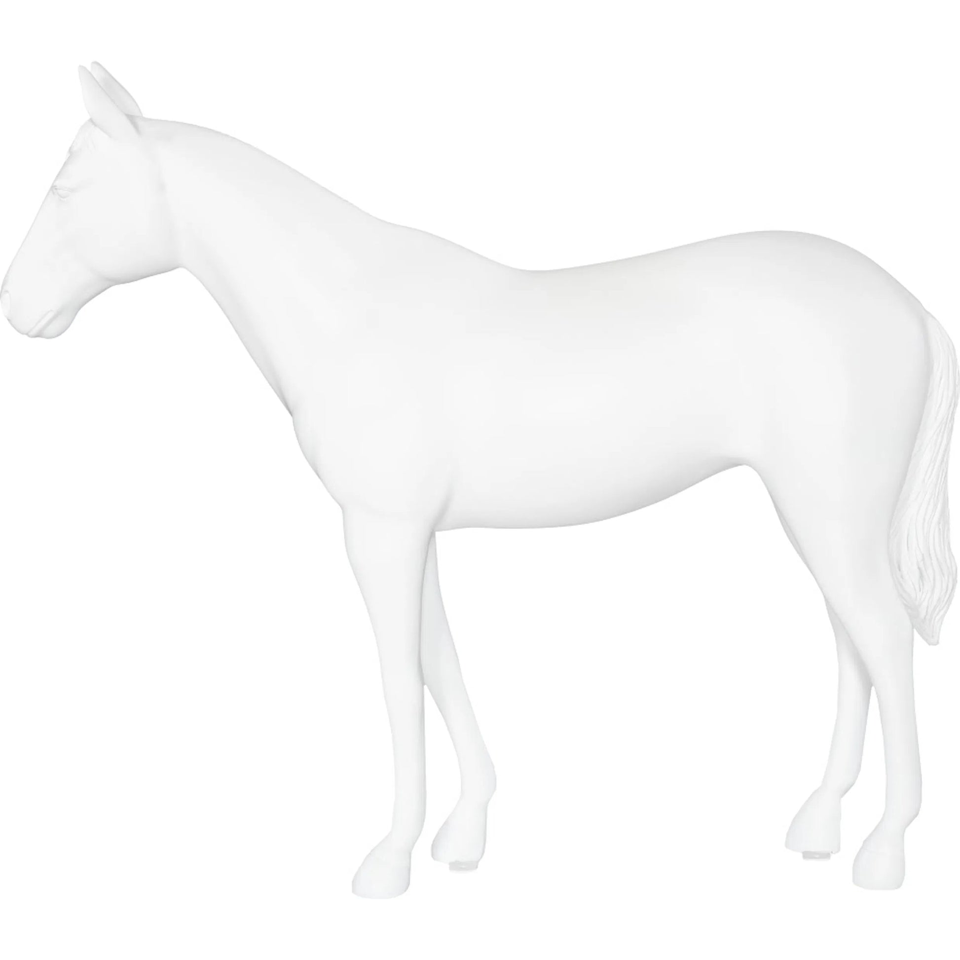 Horse Sculpture by Phillips Collection in white and glossy lacquer. Made from resin in a modern style.