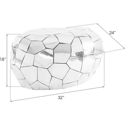 Crazy Cut Side Table by Phillips Collection in silver. Made from metal in a modern style.