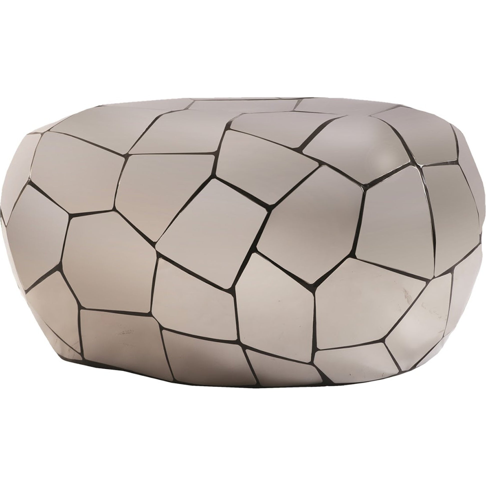 Crazy Cut Side Table by Phillips Collection in silver. Made from metal in a modern style.