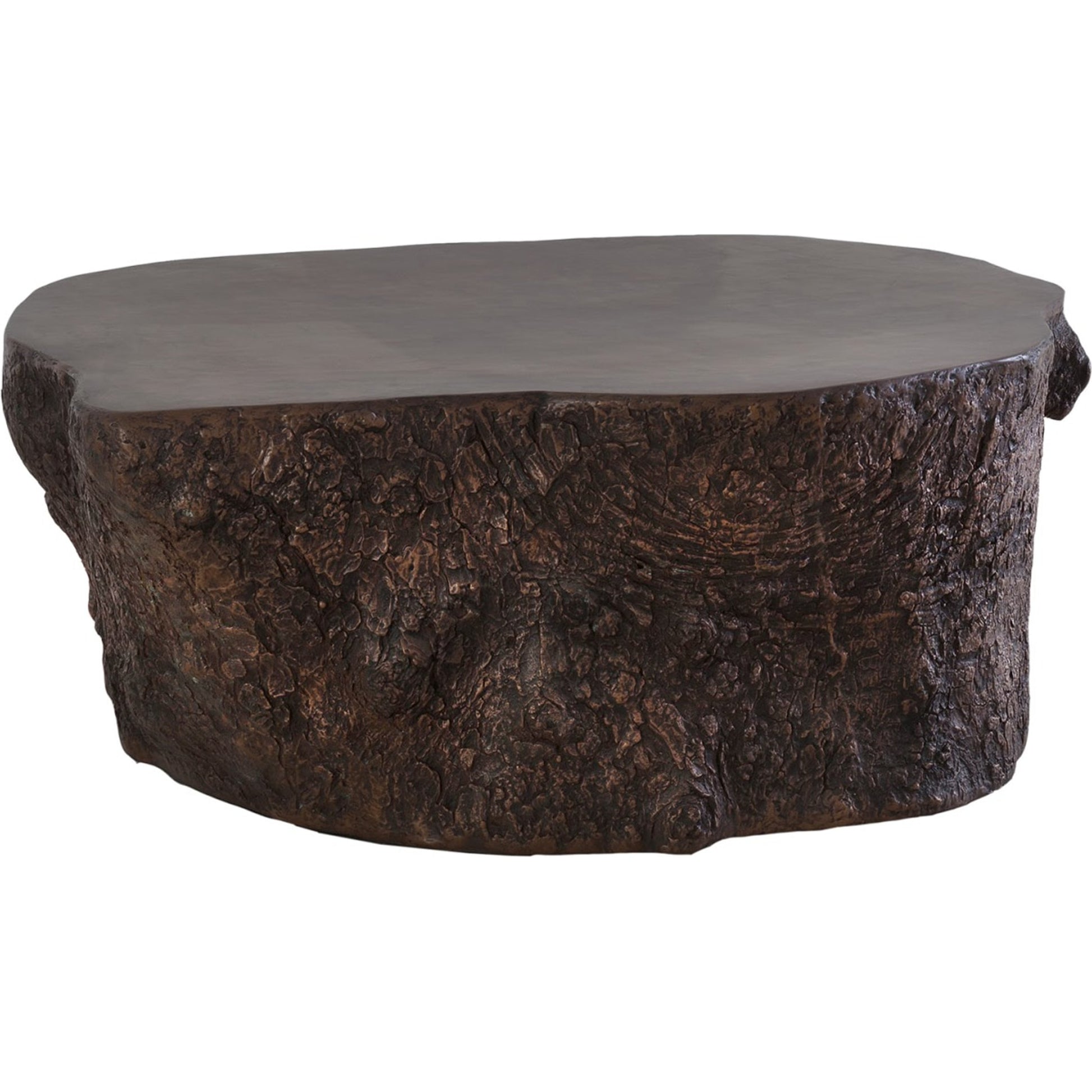 Bark Coffee Table by Phillips Collection. Made from resin in a rustic style.