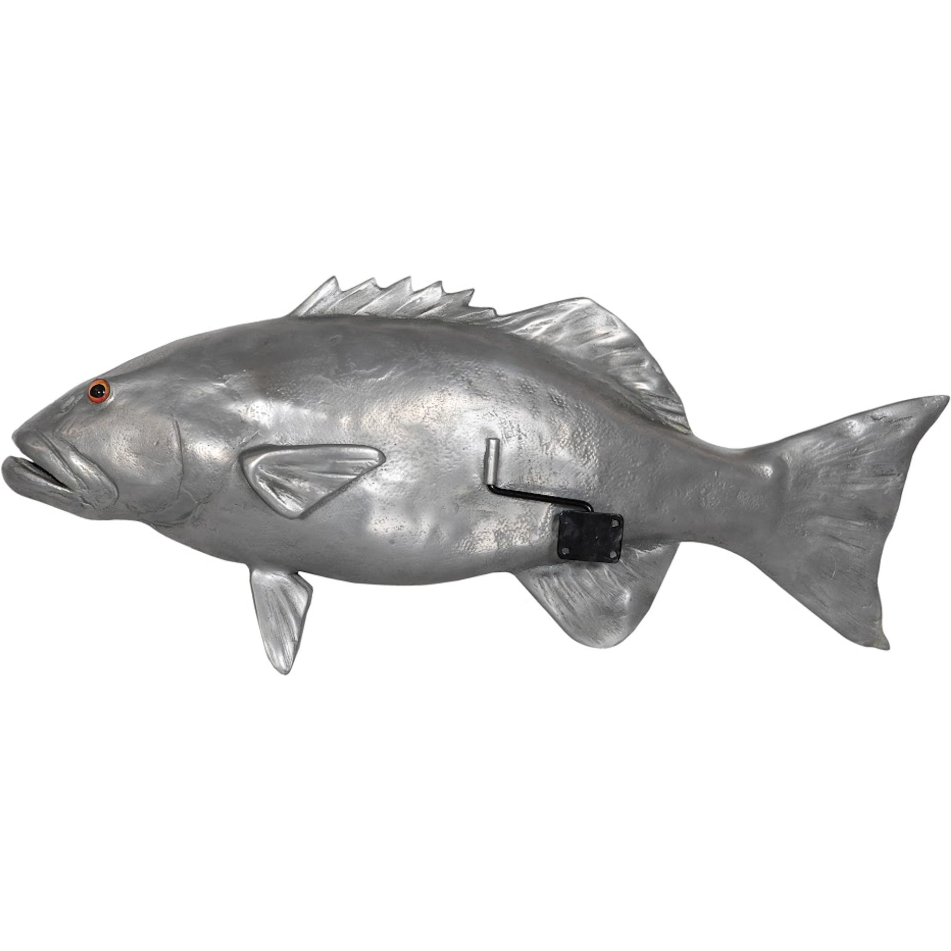 Coral Trout Fish by Phillips Collection in silver. Made from resin in a coastal style.
