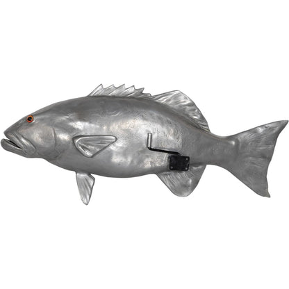 Coral Trout Fish by Phillips Collection in silver. Made from resin in a coastal style.