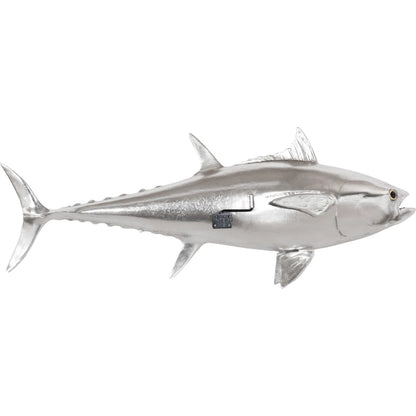 Bluefin Tuna Fish by Phillips Collection in silver. Made from resin in a coastal style.