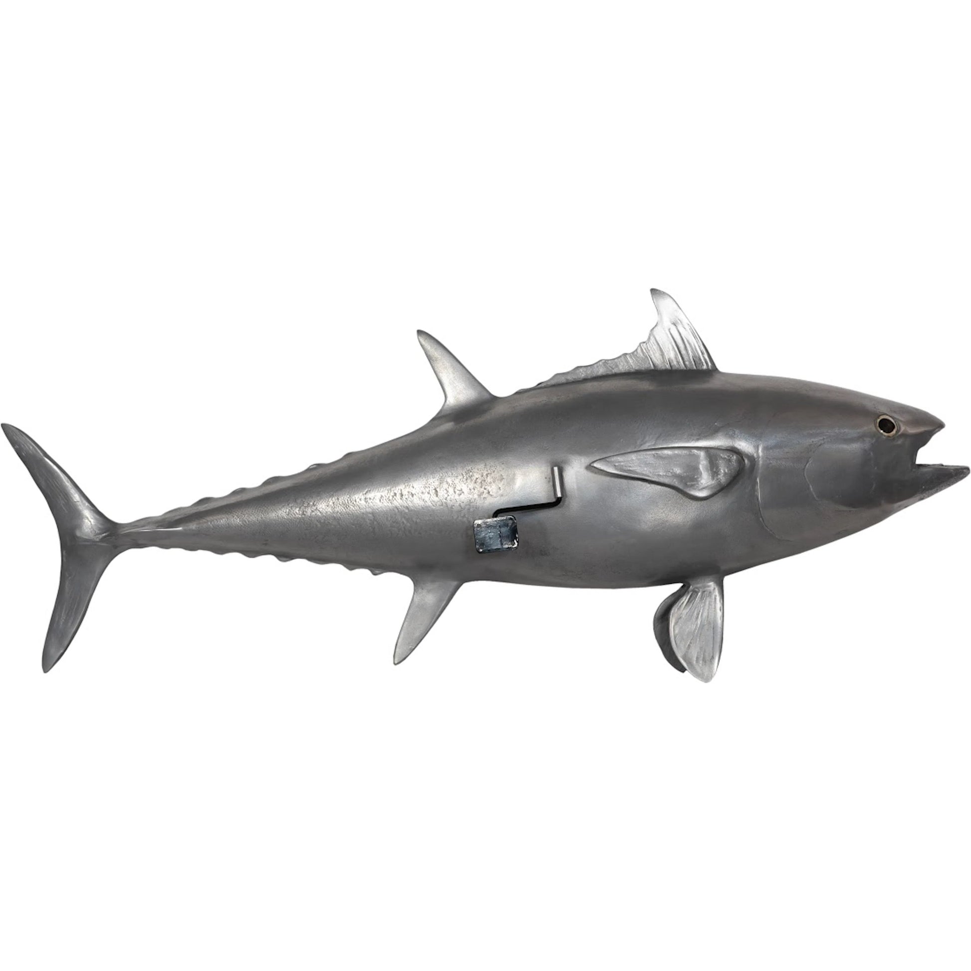Bluefin Tuna Fish by Phillips Collection in silver. Made from resin in a coastal style.
