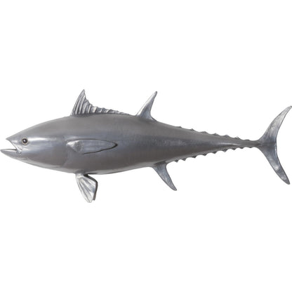 Bluefin Tuna Fish by Phillips Collection in silver. Made from resin in a coastal style.