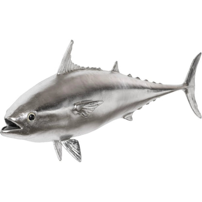 Mackerel Fish by Phillips Collection in silver. Made from resin in a coastal style.