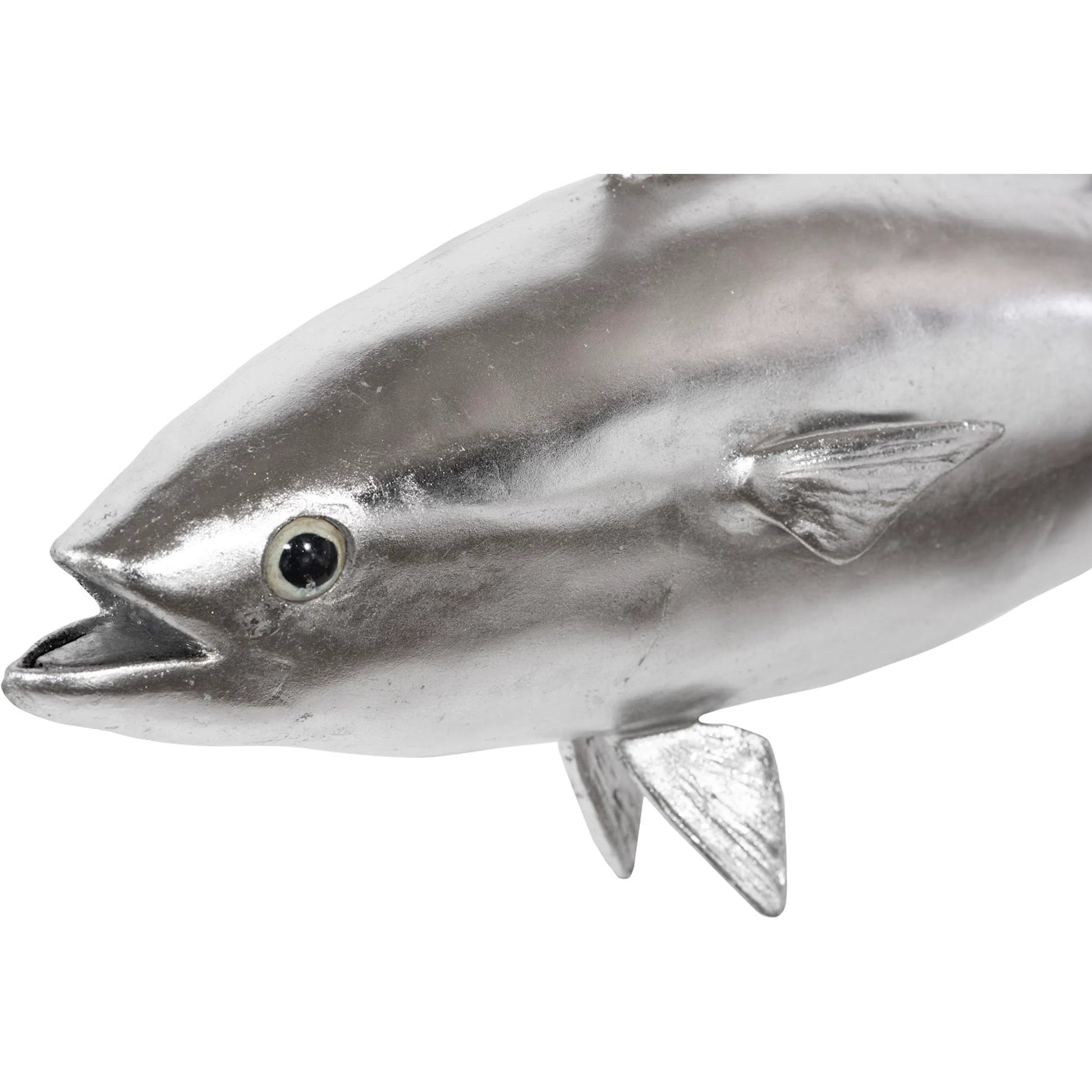 Mackerel Fish by Phillips Collection in silver. Made from resin in a coastal style.