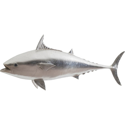 Mackerel Fish by Phillips Collection in silver. Made from resin in a coastal style.