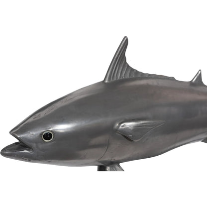 Mackerel Fish by Phillips Collection in silver. Made from resin in a coastal style.