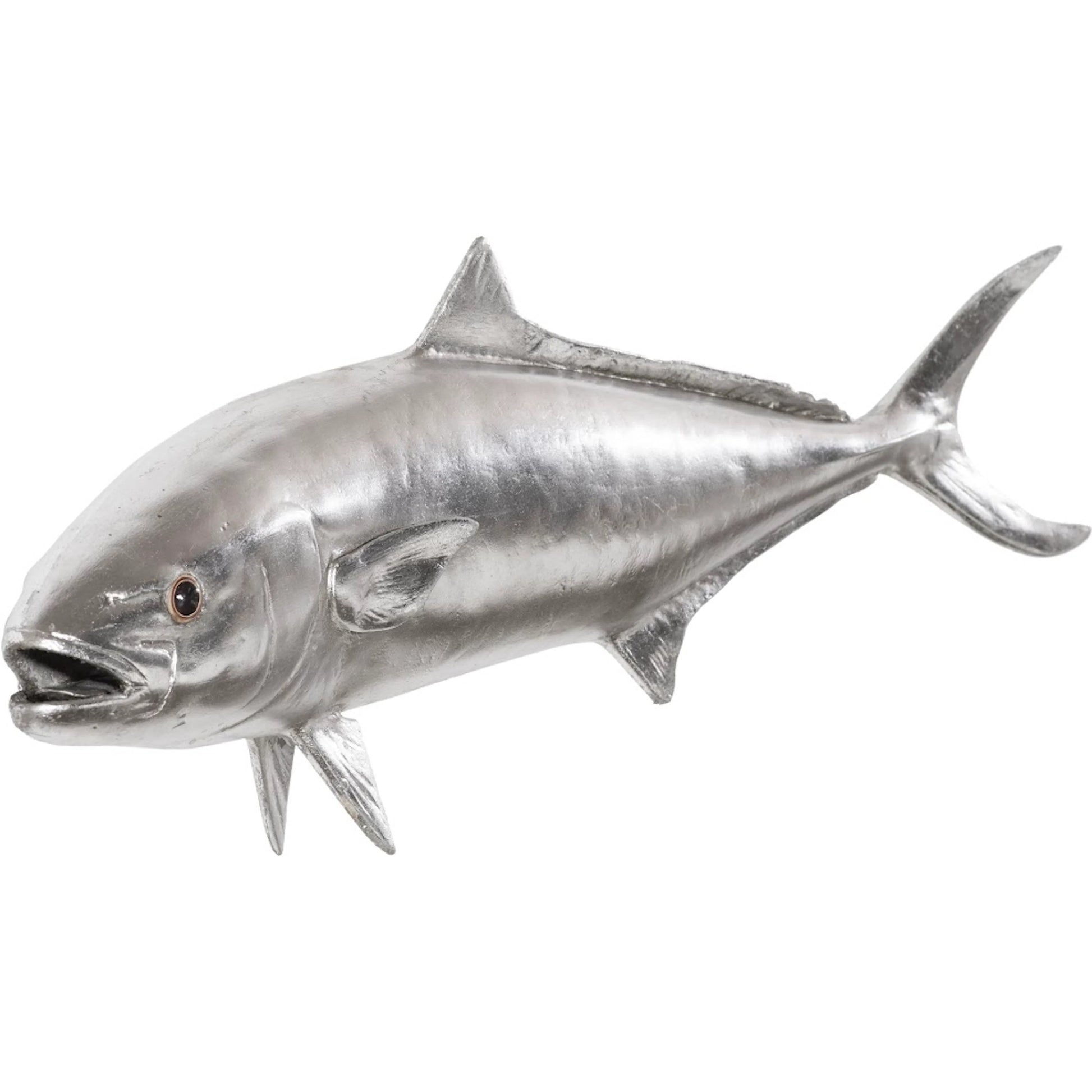 Yellow Tailed King Fish by Phillips Collection in silver. Made from resin in a coastal style.
