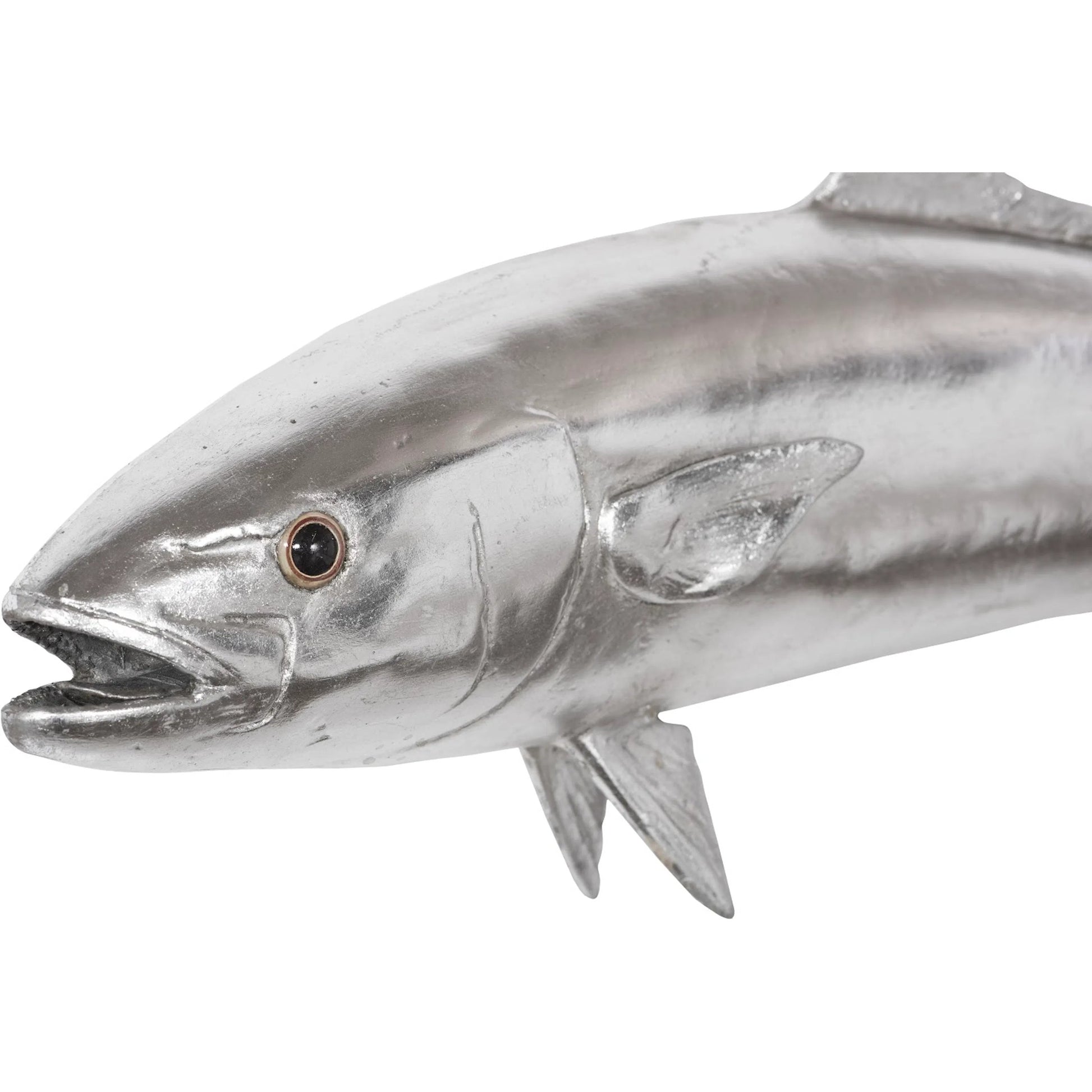 Yellow Tailed King Fish by Phillips Collection in silver. Made from resin in a coastal style.