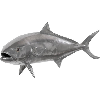 Yellow Tailed King Fish by Phillips Collection in silver. Made from resin in a coastal style.