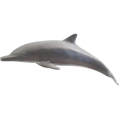 Dolphin by Phillips Collection in silver. Made from resin in a coastal style.