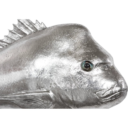 Australian Snapper Fish by Phillips Collection in silver. Made from resin in a coastal style.