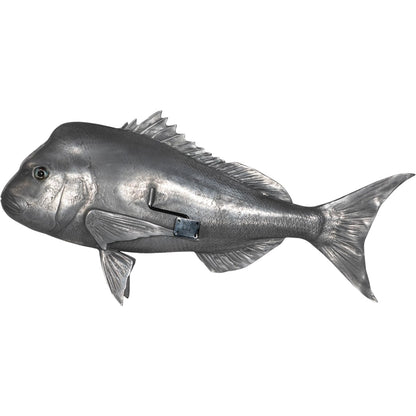 Australian Snapper Fish by Phillips Collection in silver. Made from resin in a coastal style.