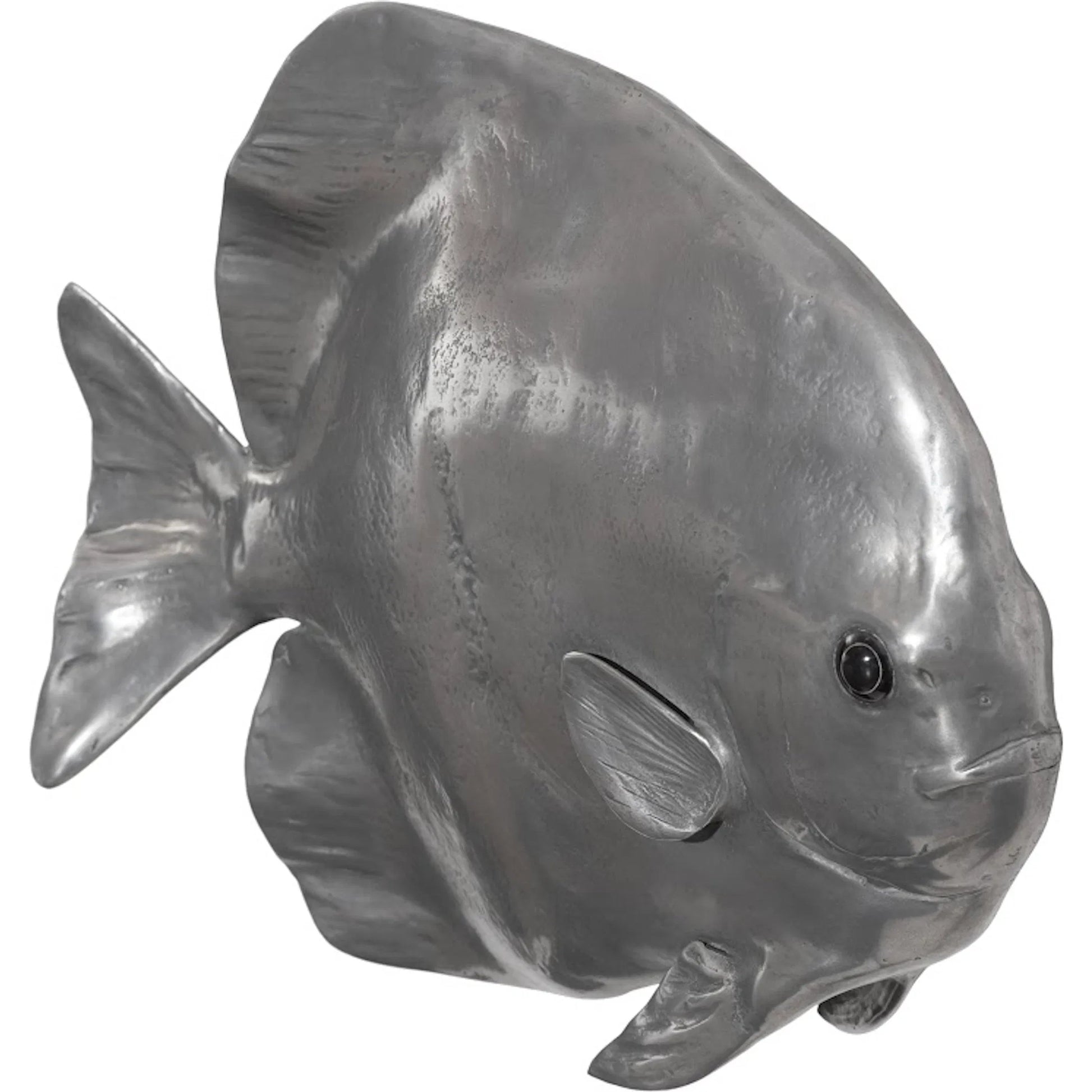 Australian Batfish by Phillips Collection in silver. Made from resin in a coastal style.
