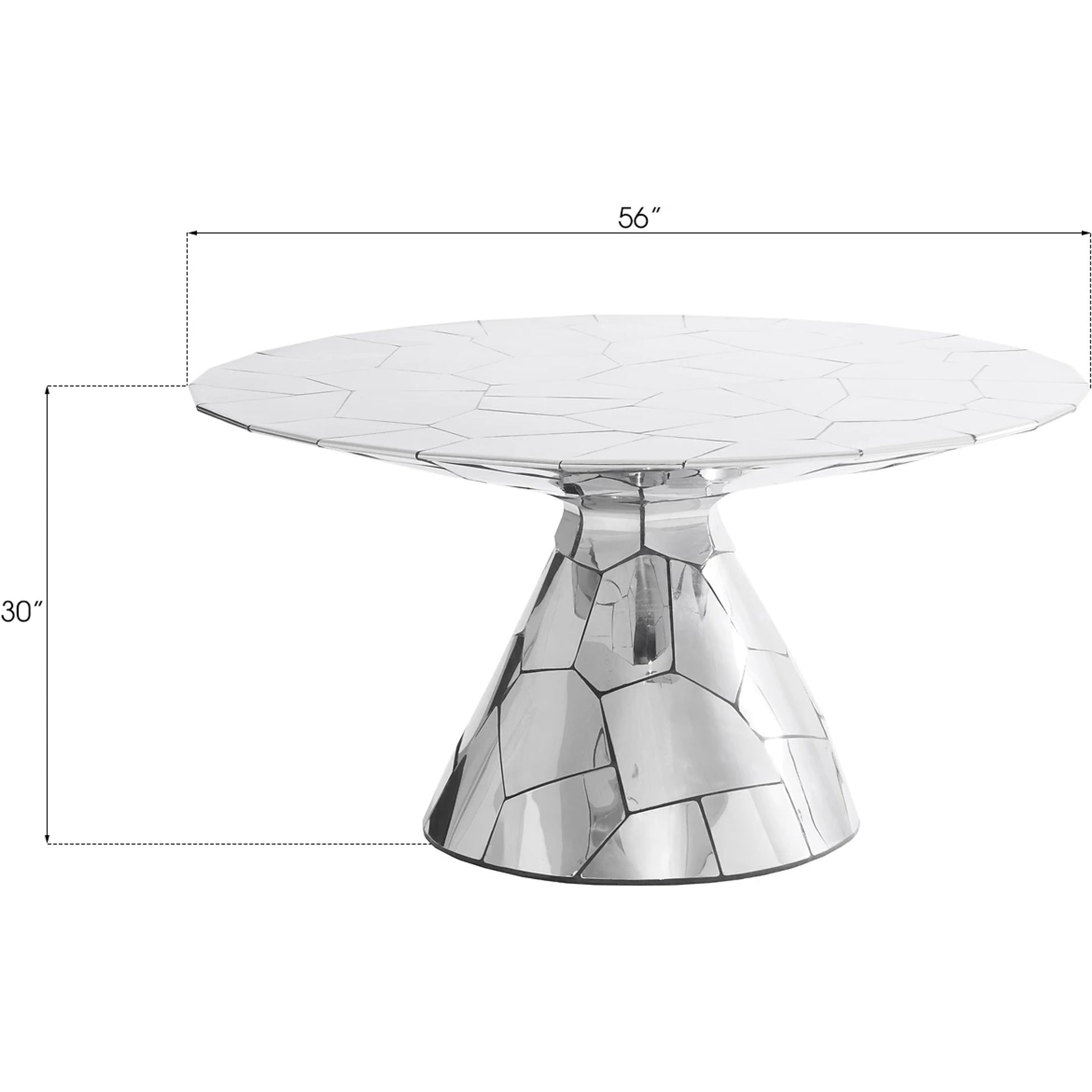 Crazy Cut Dining Table by Phillips Collection in silver. Made from metal in a eclectic & global style.