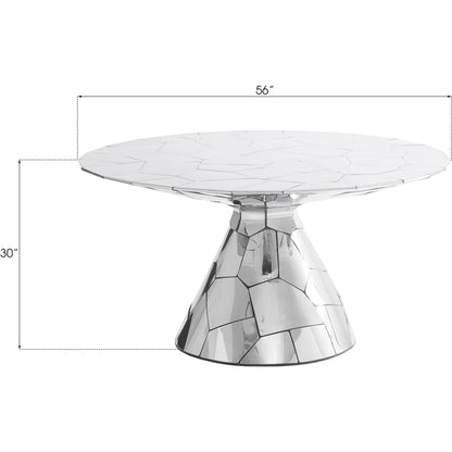 Crazy Cut Dining Table by Phillips Collection in silver. Made from metal in a eclectic & global style.