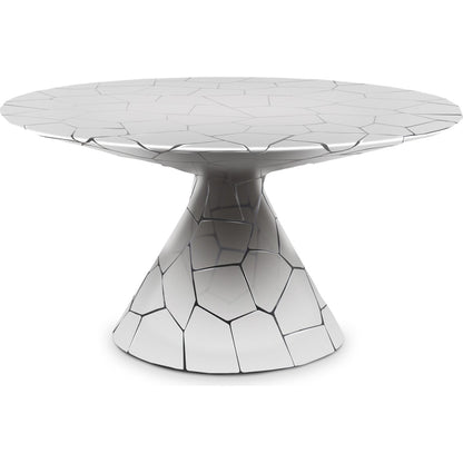 Crazy Cut Dining Table by Phillips Collection in silver. Made from metal in a eclectic & global style.
