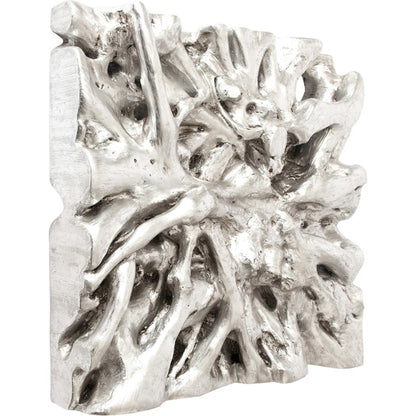 Square Root Wall Art by Phillips Collection in silver and silver leaf. Made from resin in a eclectic & global style.