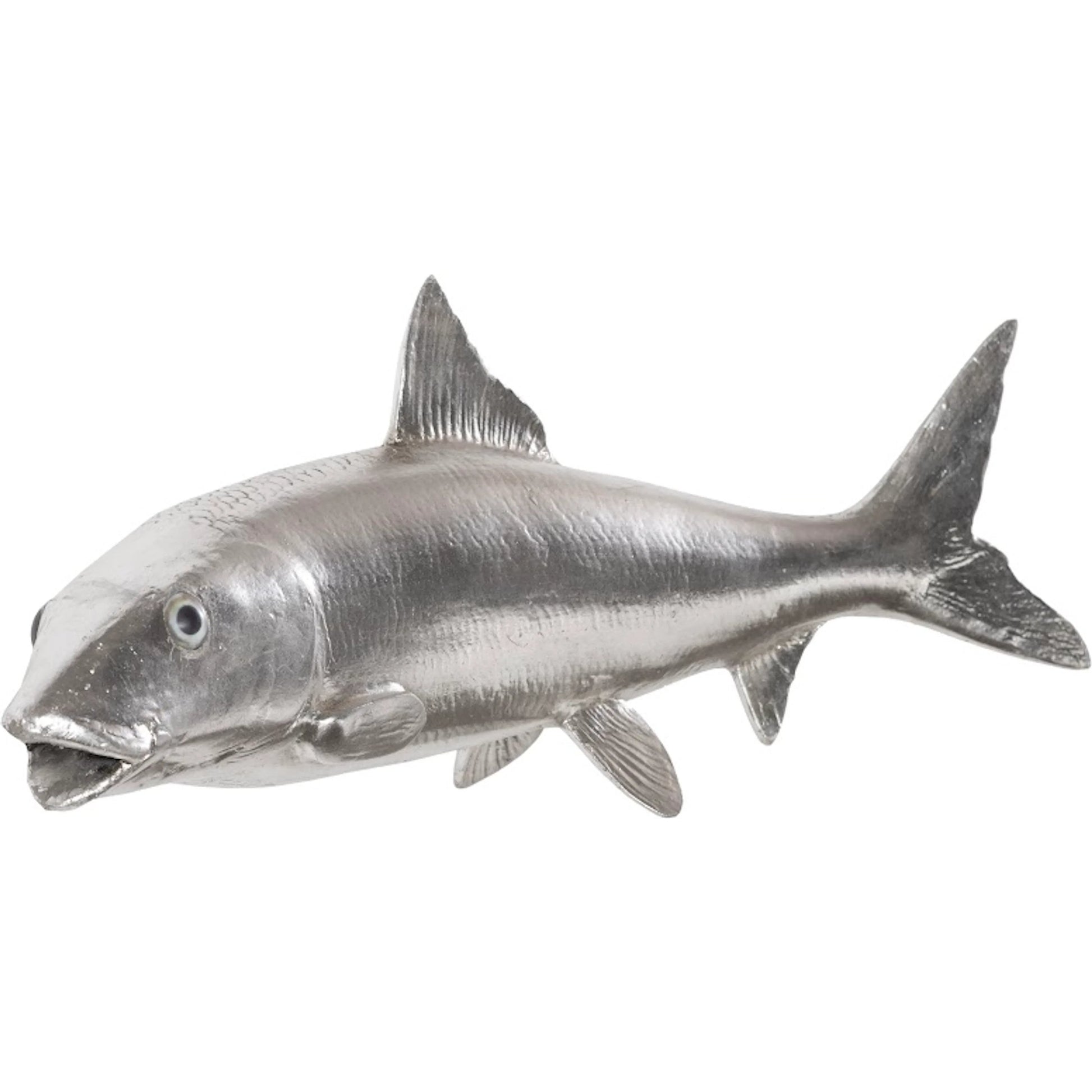 Bonefish by Phillips Collection in silver and silver leaf. Made from resin in a coastal style.