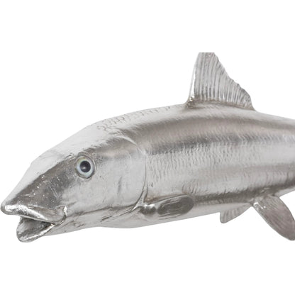 Bonefish by Phillips Collection in silver and silver leaf. Made from resin in a coastal style.