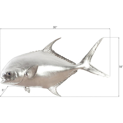 Permit Fish Wall Sculpture by Phillips Collection. Made from resin in a modern style.