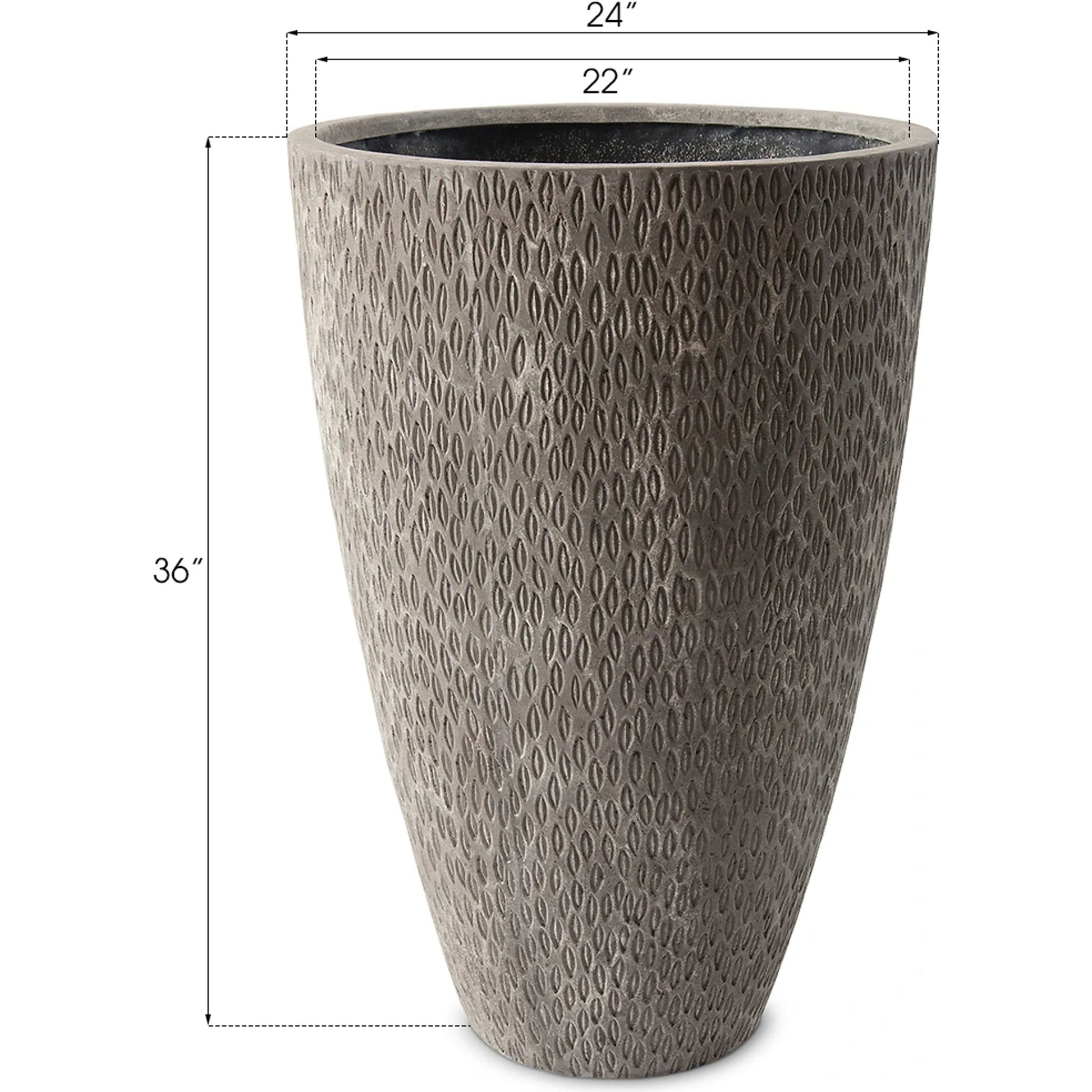 Griswold Planter by Phillips Collection in gray and gray. Made from resin composite in a eclectic & global style.