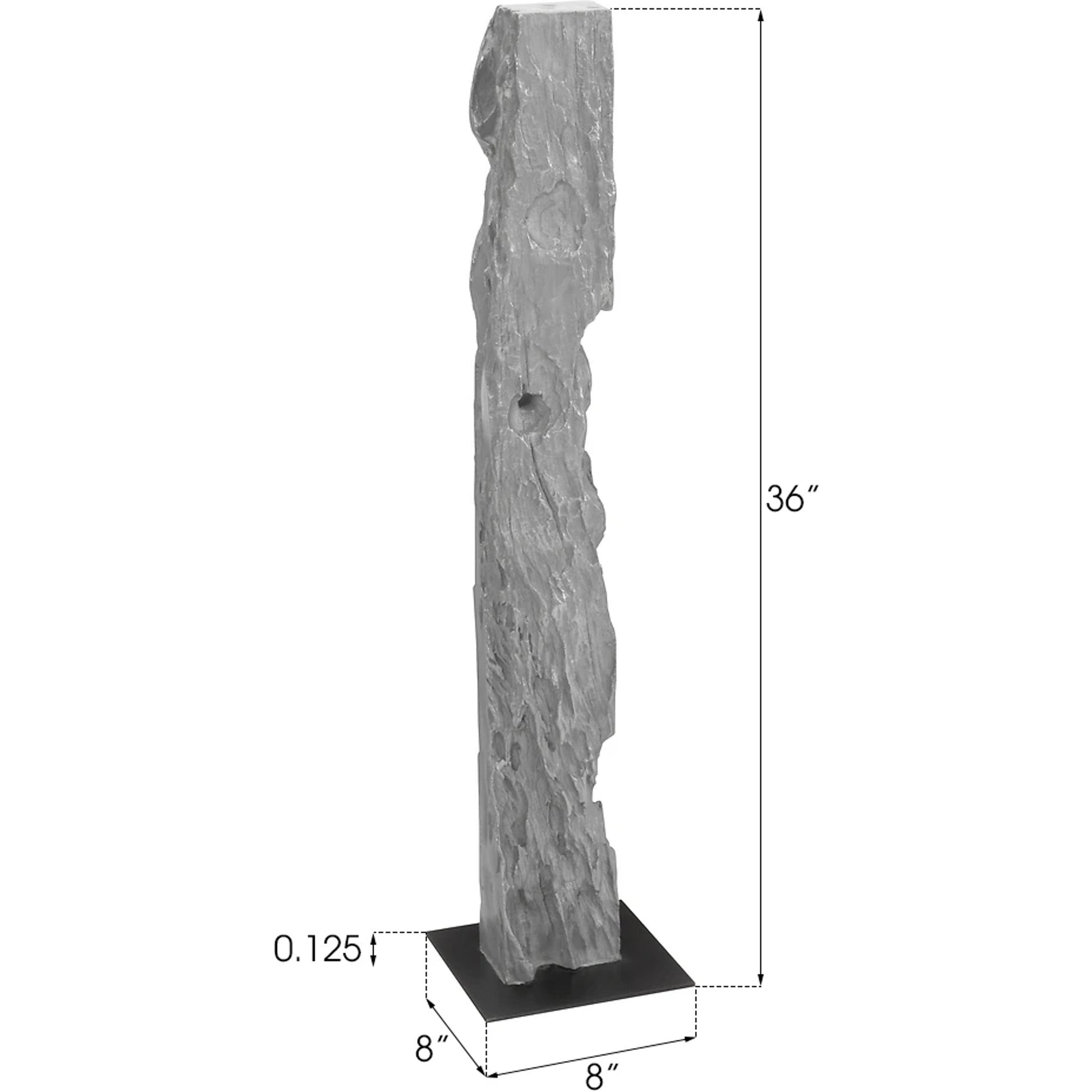 Plinth by Phillips Collection in gray. Made from resin in a eclectic & global style.