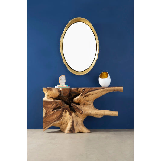 Broken Egg Vase by Phillips Collection in white, gold and gold leaf, pearl white. Made from resin in a modern style.