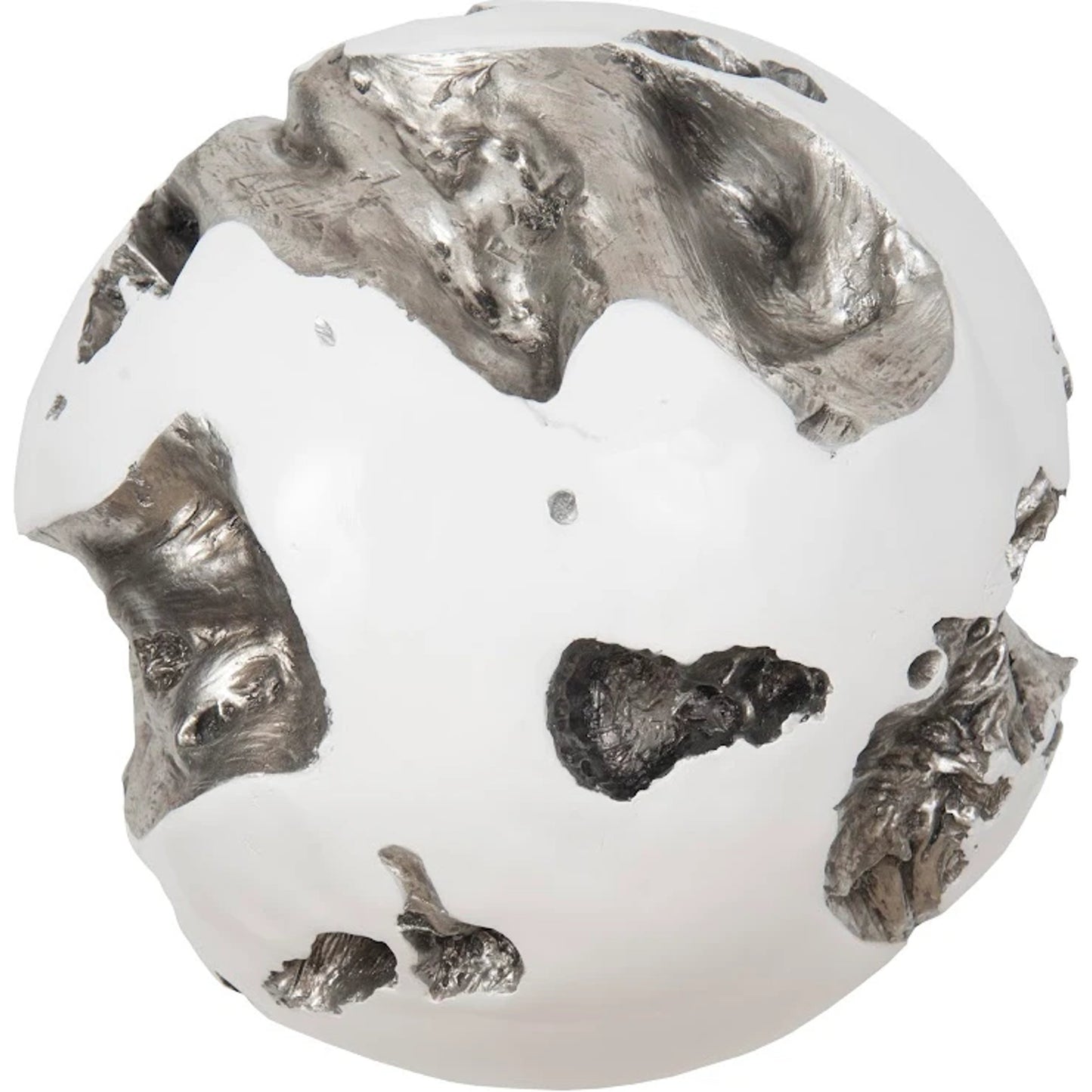 001 SR-820200 | Primary Silo | Cast Root Wall Ball by Phillips Collection in white, silver. Made from resin in a modern style.