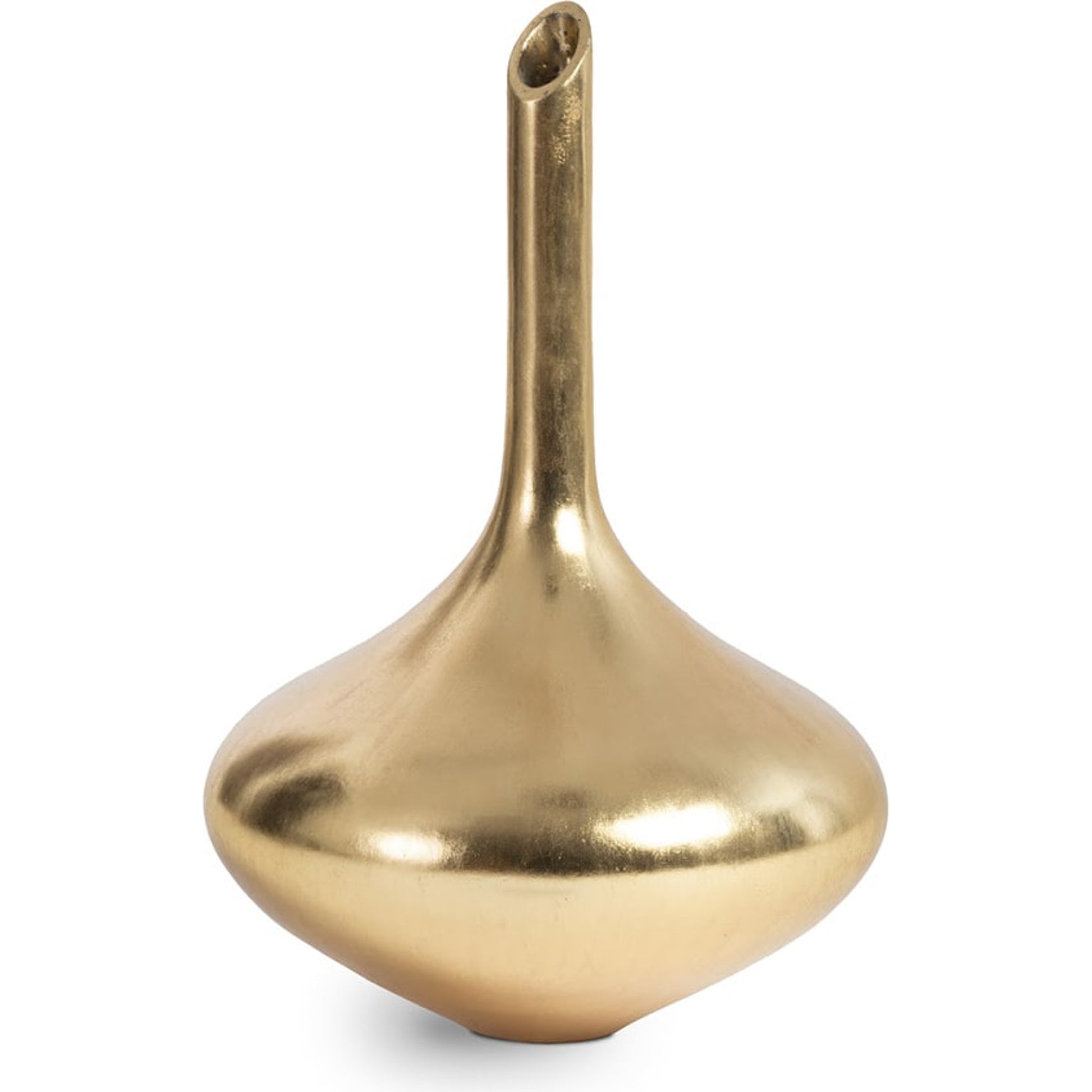 Julian Vase by Phillips Collection in gold and gold leaf. Made from resin in a eclectic & global style.