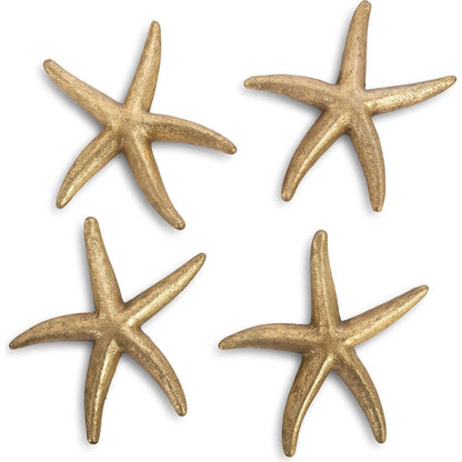Starfish (Set of 4) by Phillips Collection. Made from resin in a coastal style.