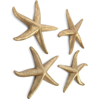 Starfish (Set of 4) by Phillips Collection. Made from resin in a coastal style.