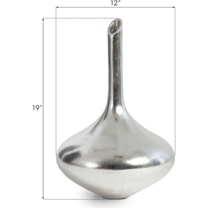 Julian Vase by Phillips Collection in gold and gold leaf. Made from resin in a eclectic & global style.