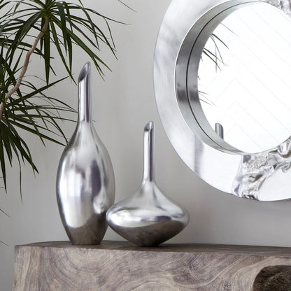 Julian Vase by Phillips Collection in gold and gold leaf. Made from resin in a eclectic & global style.