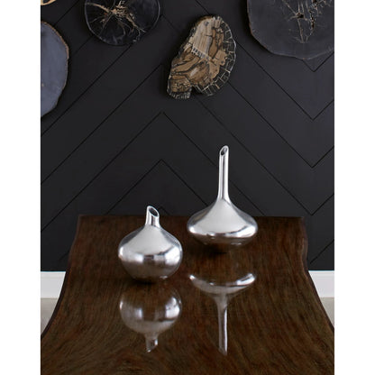 Julian Vase by Phillips Collection in gold and gold leaf. Made from resin in a eclectic & global style.