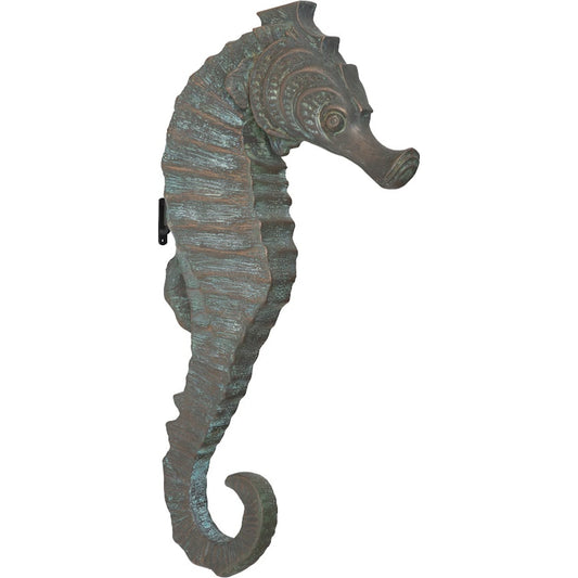 Seahorse Wall Art by Phillips Collection in brown and bronze. Made from resin in a coastal style.