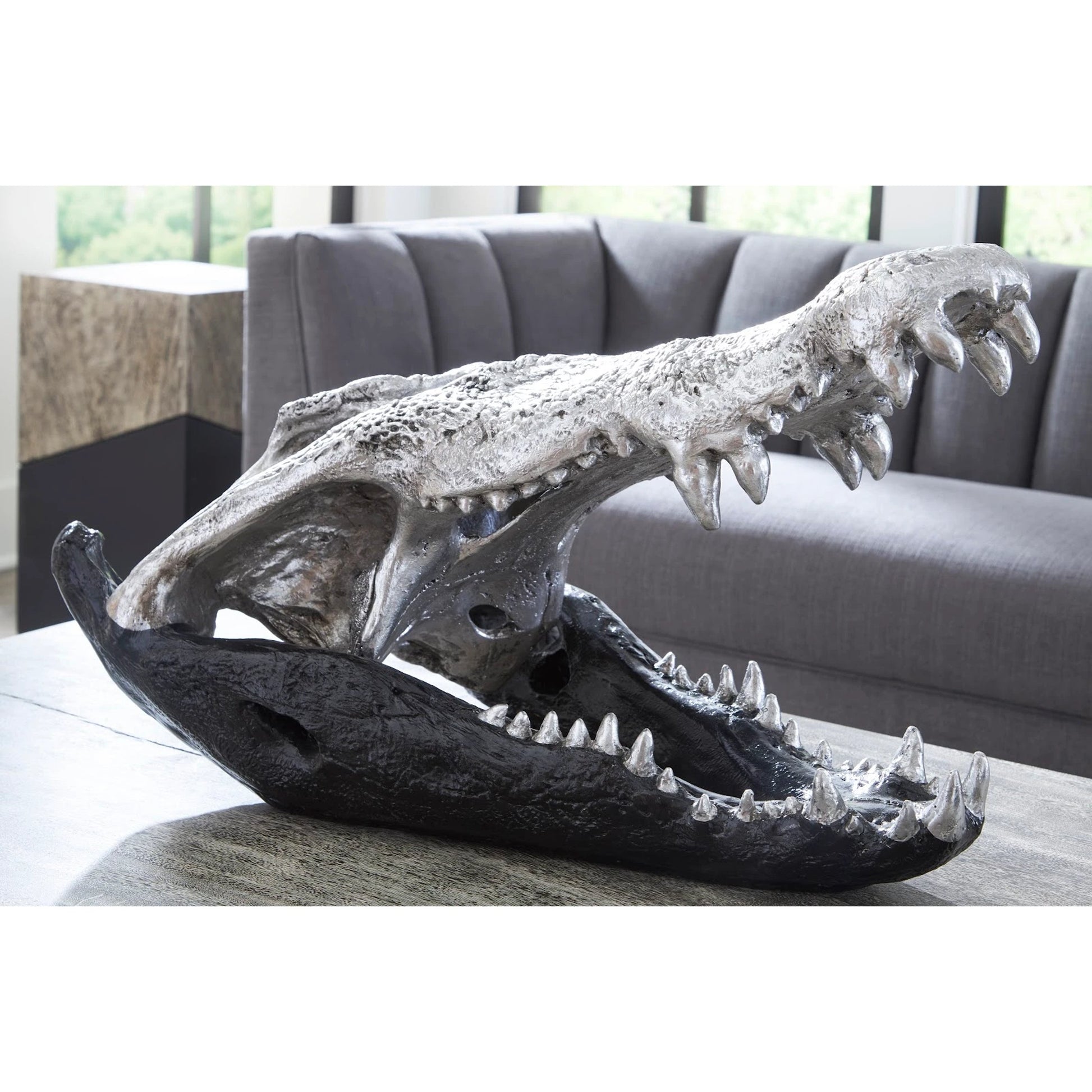 Crocodile Skull by Phillips Collection. Made from unique in a eclectic & global style.