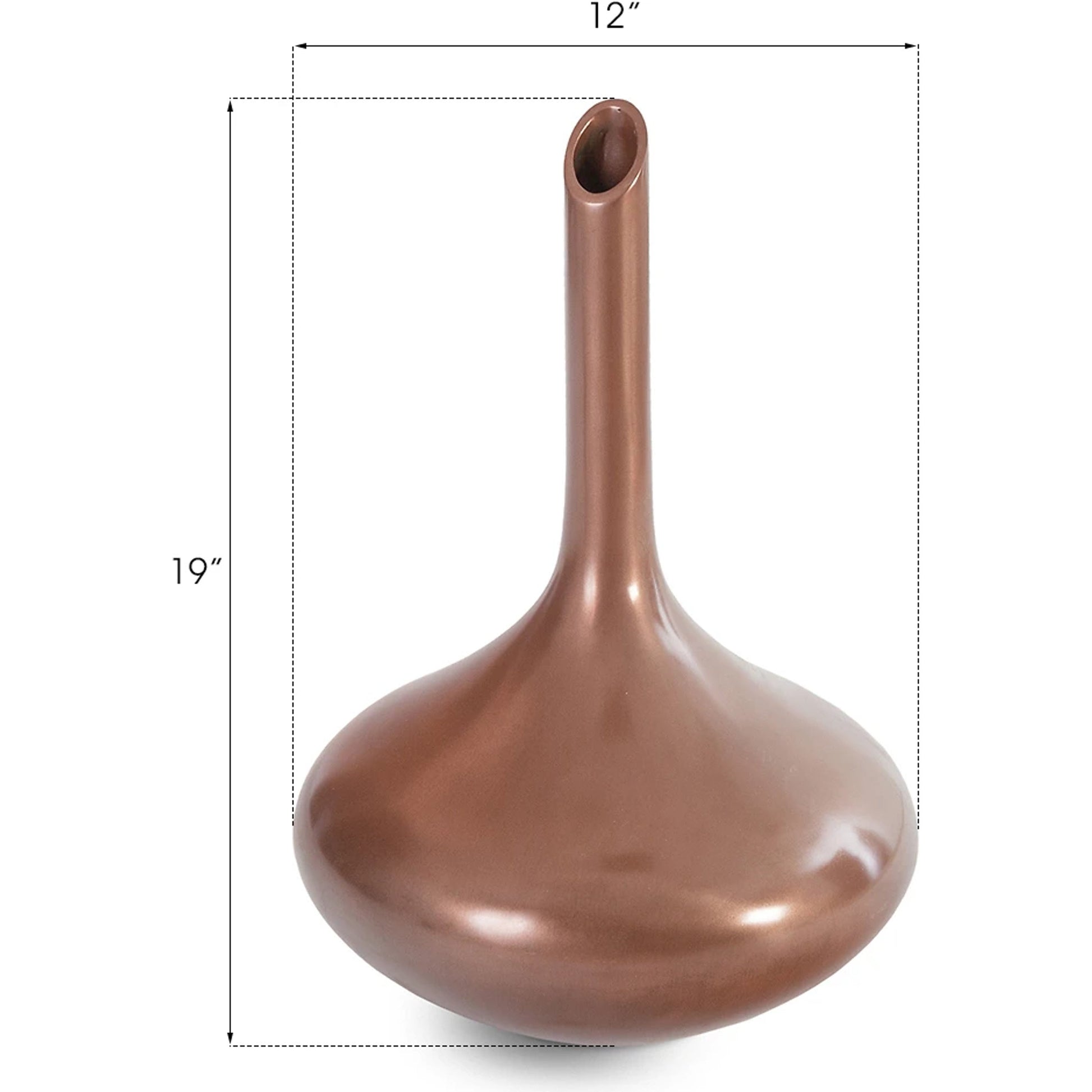 Julian Vase by Phillips Collection in gold and gold leaf. Made from resin in a eclectic & global style.