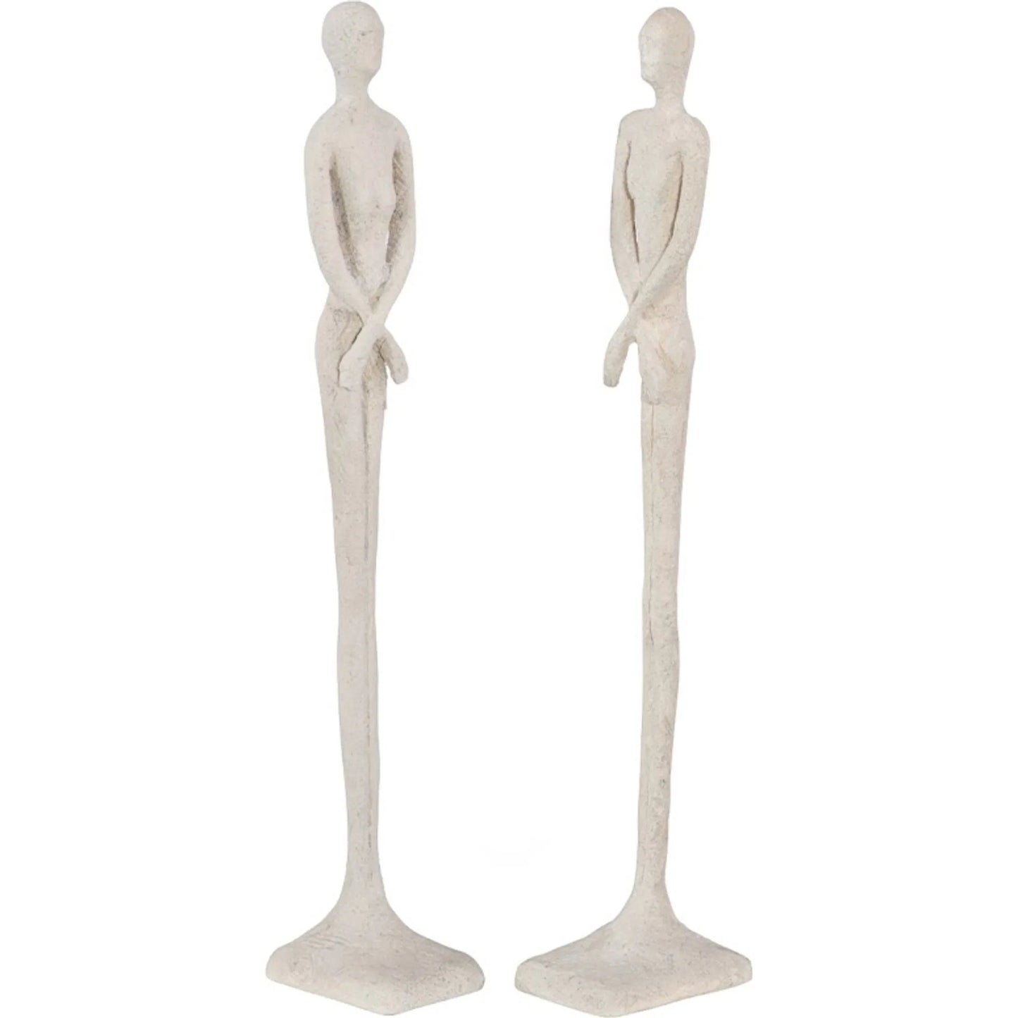 007 SR-820920 | Additional Silo | Skinny Male and Female Sculpture by Phillips Collection in off white and roman stone. Made from resin in a eclectic & global style.