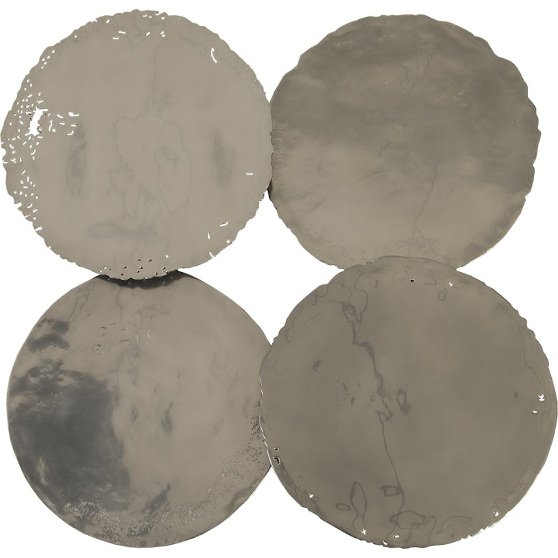 Galvanized Wall Discs (Set of 4) by Phillips Collection. Made from resin in a rustic style.