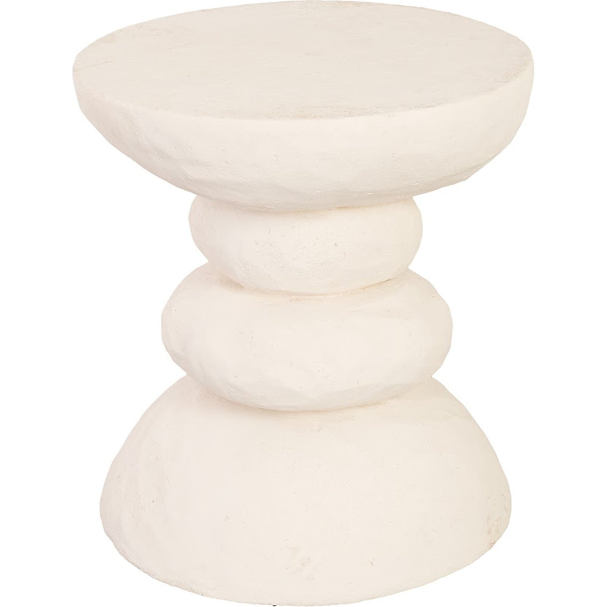 Boulder Side Table by Phillips Collection in off white and stone cast. Made from resin, stone in a eclectic & global style.