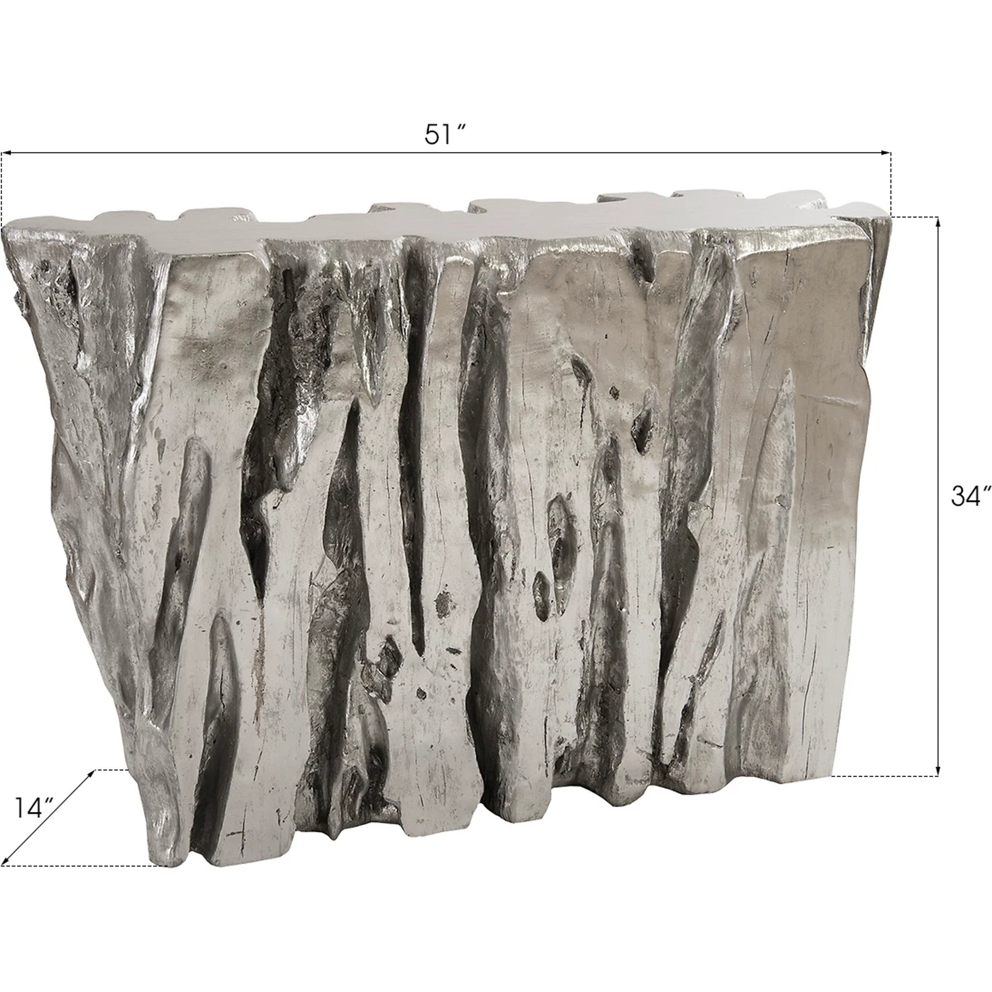 Freeform Console Table by Phillips Collection. Made from unique in a rustic style.