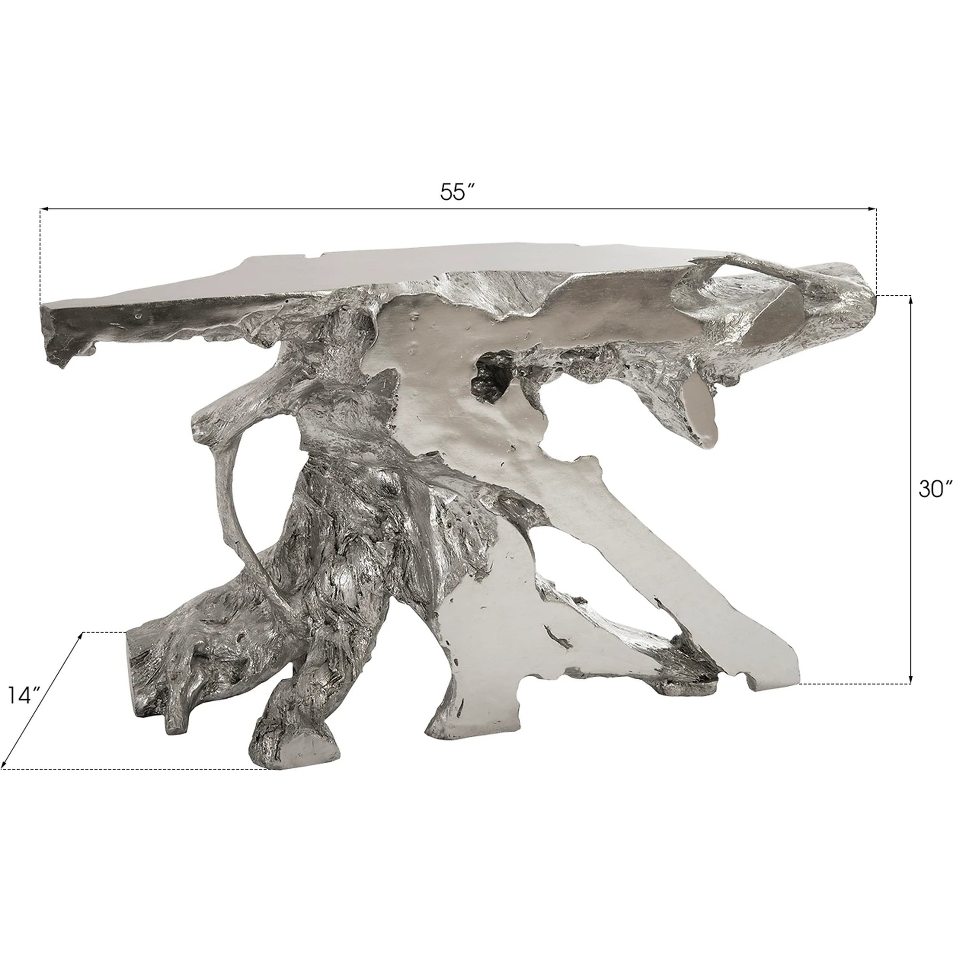 Freeform Console Table by Phillips Collection. Made from unique in a rustic style.