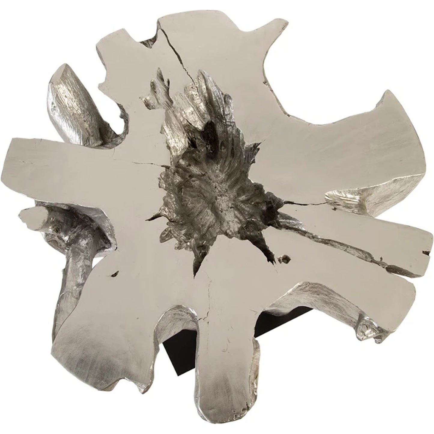 003 SI-1790232 | Additional Silo | Freeform Bar Table by Phillips Collection in silver, black and silver leaf. Made from resin metal in a transitional style.